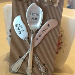 Mud pie stamped spreaders.